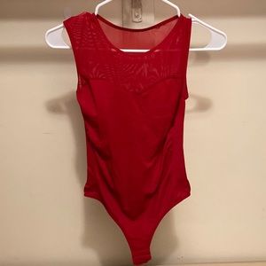 COTTON CANDY red body suit